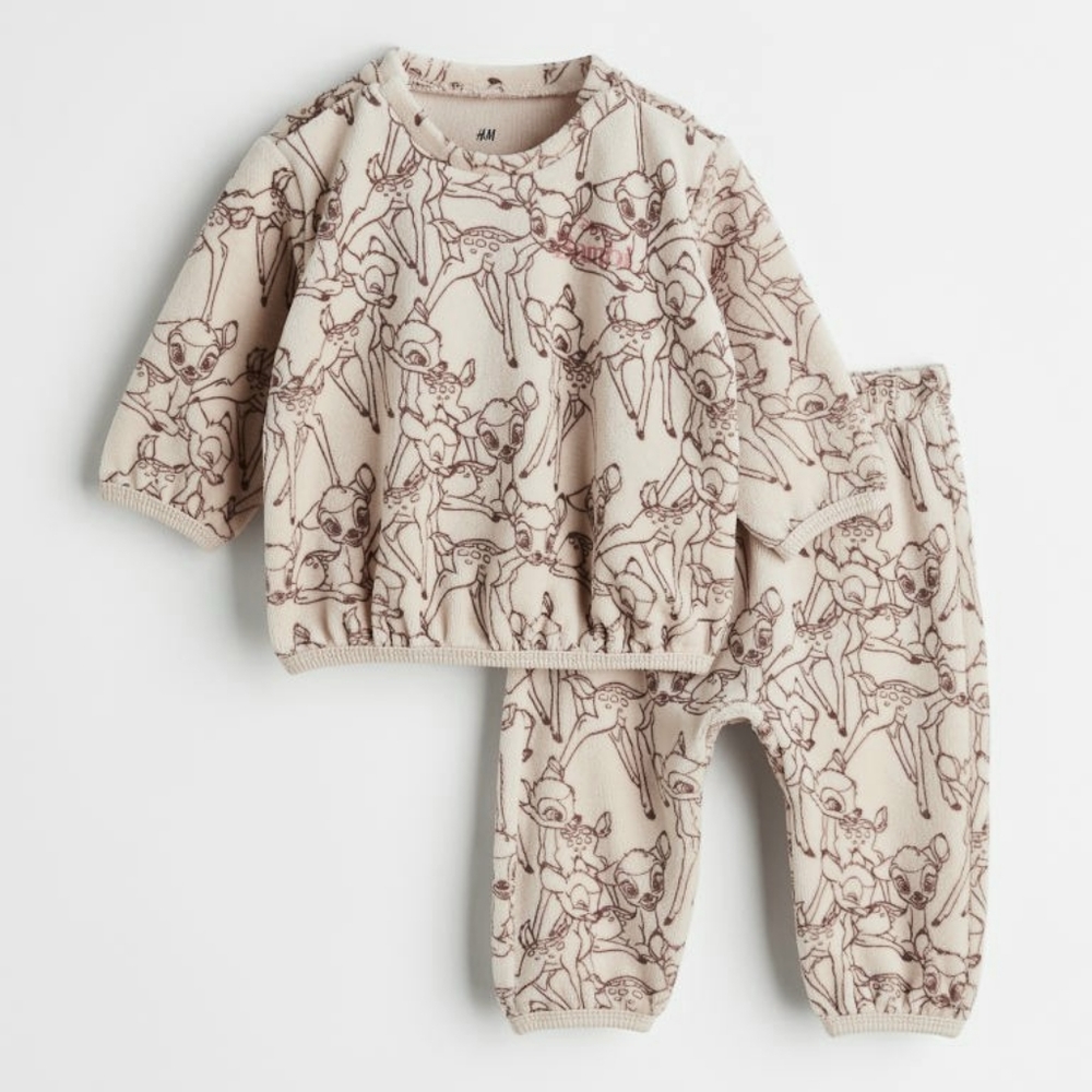 H&M 2-piece Bambi Printed Cotton Set